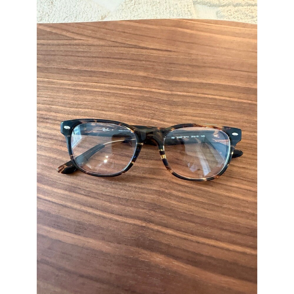 Ray Ban RB5359 5711 Spotted Tortoise Brown Blue Clear Lens Glasses Frame